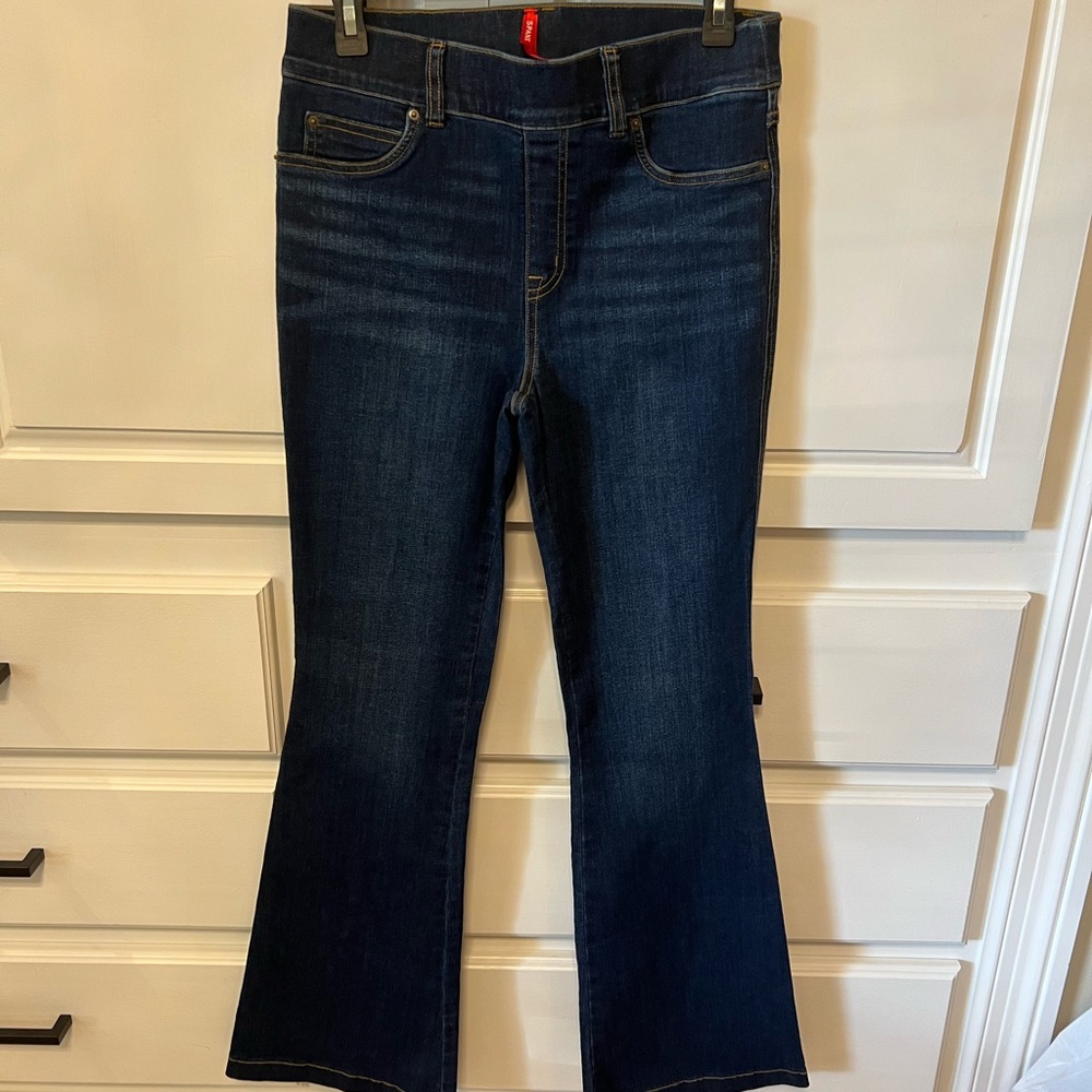 SPANX Dark Blue Flare Jeans, new without tags, never worn